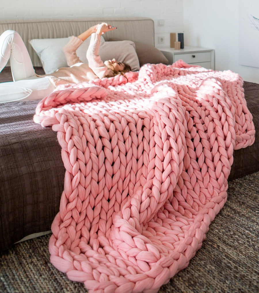 Acrylic Woven Blanket | Light Gray, 120x180cm
