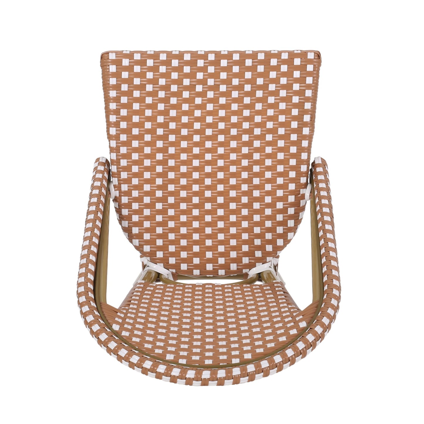 Aluminum Frame Wicker Bar Stool | Rust, Set of 2