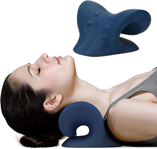 Mechanical Massage Pillow | Silicone, Blue, Neck & Shoulder