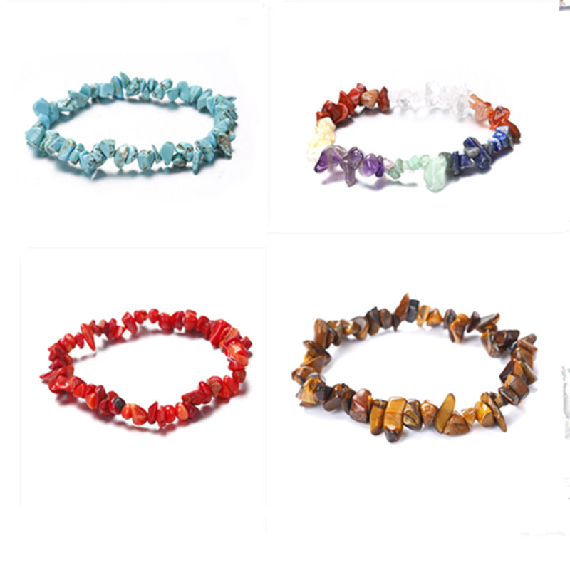 Natural Stone Beaded Bracelet | Irregular Crushed Stone