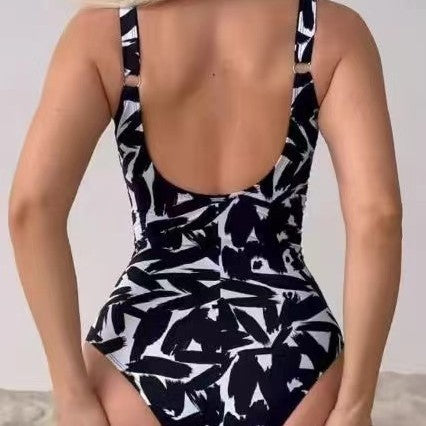 Polyester One-Piece Swimsuit | Peacock, Fitted, Adult