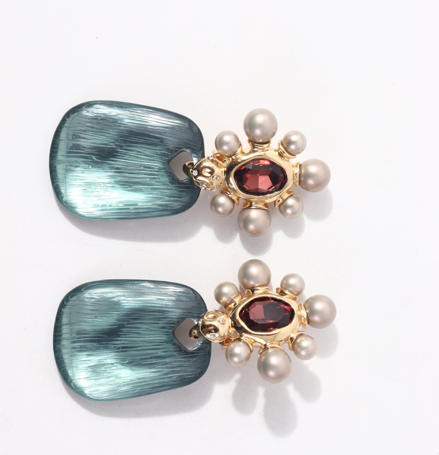 Copper Plated Ear Clip | Pearl Organic Glass