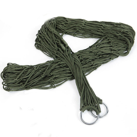 Single-Person Mesh Nylon Hammock Portable outdoor Leisure hanging bed Swing for Adult Outdoor Furniture for Camping