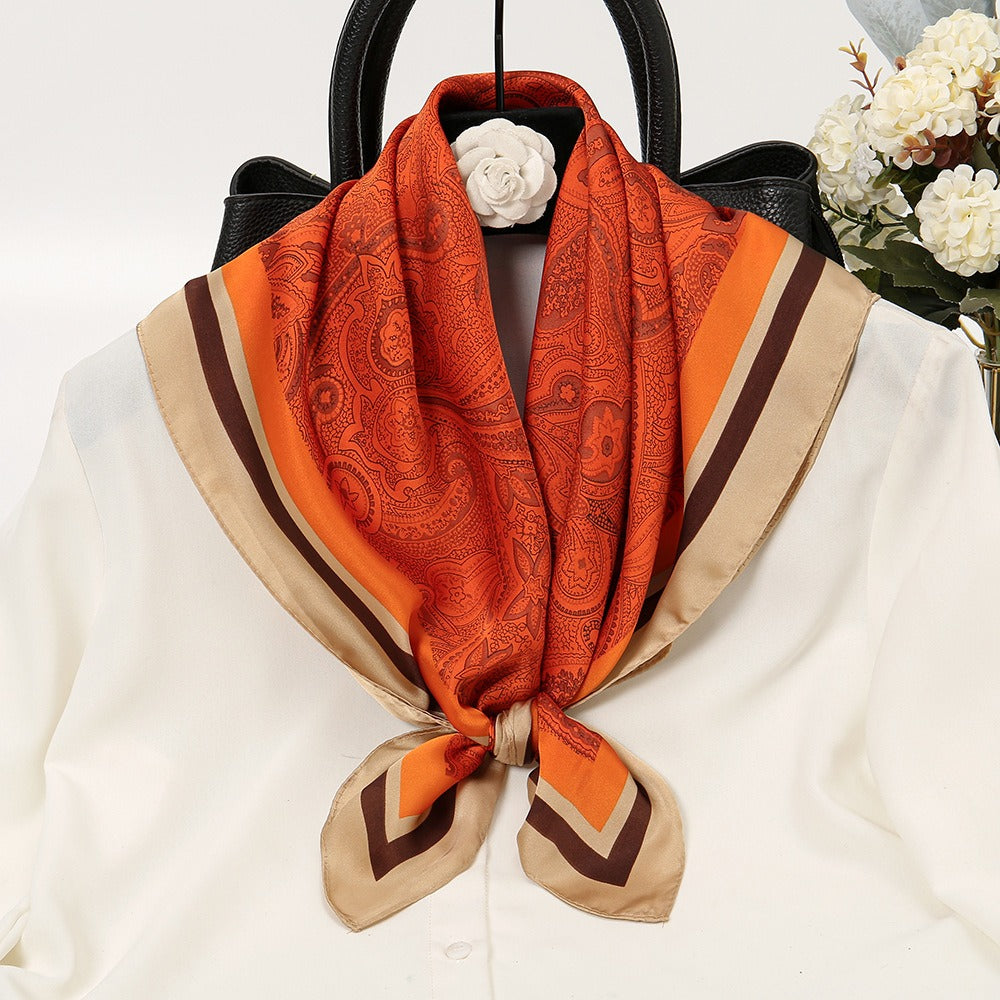 Fashionable and Western style scarf, cashew flower, women's headscarf square scarf