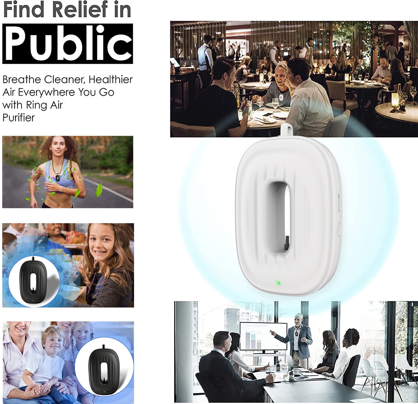 Portable Air Purifier | Negative Ion Necklace, Car Use