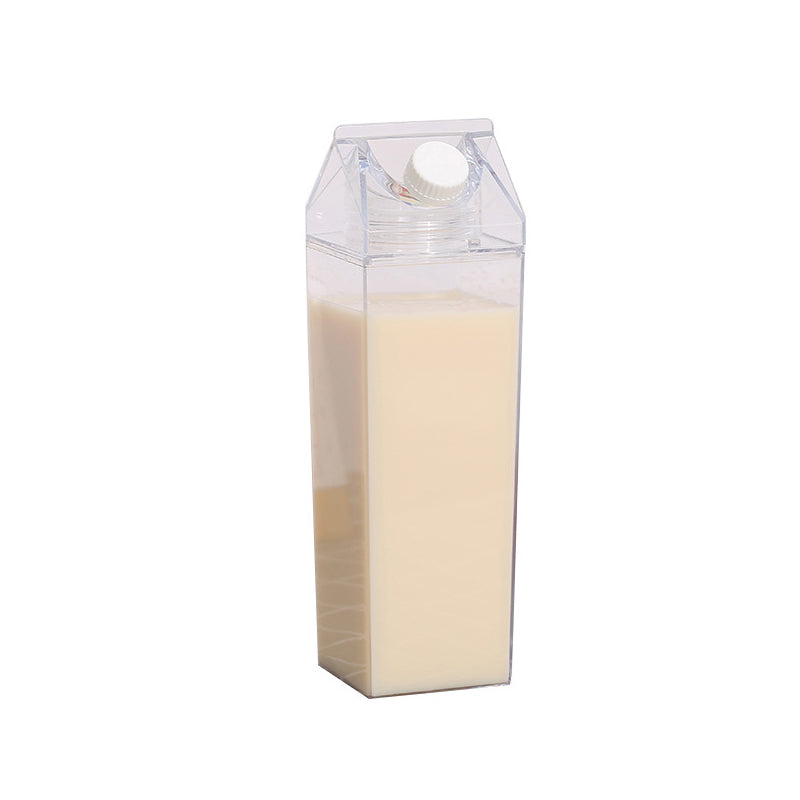 Square Milk Cup Plastic Milk Cup Water Bottle Milk Tea Bottle