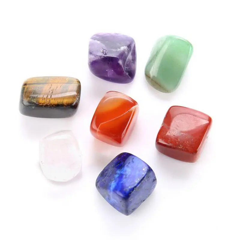 Natural Stone Chakra Set | 7 Polished Healing Crystals