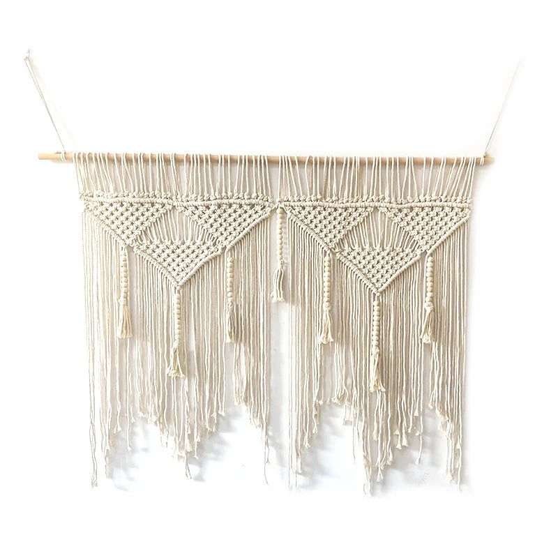 Cotton Macrame Wall Hanging | Gray, 100x120cm