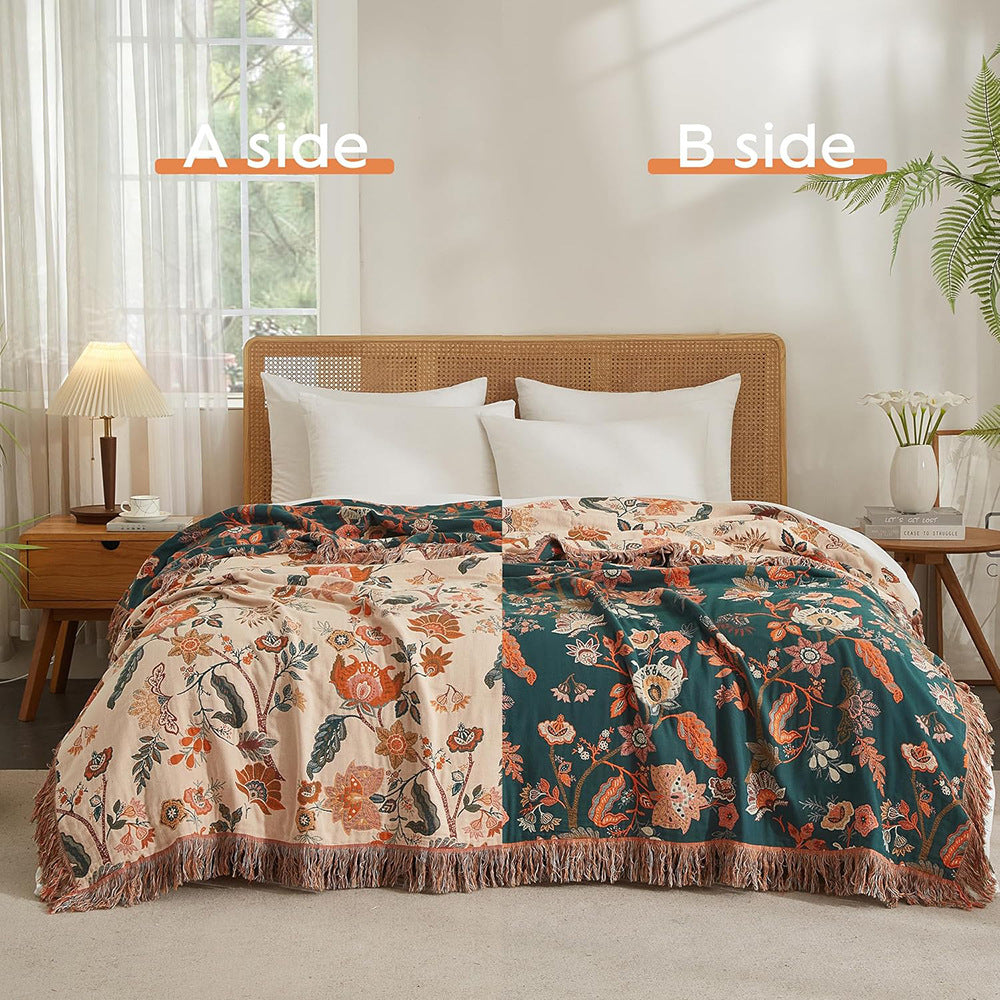 Cotton Blanket | Bohemian-style, Gauze, 150*200 cm