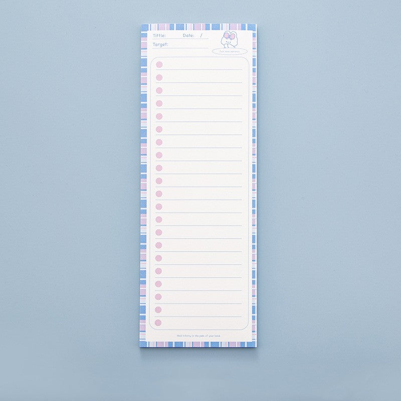 Rainbow Stripe To-Do List Notepad — Tall Pastel Planner Pad