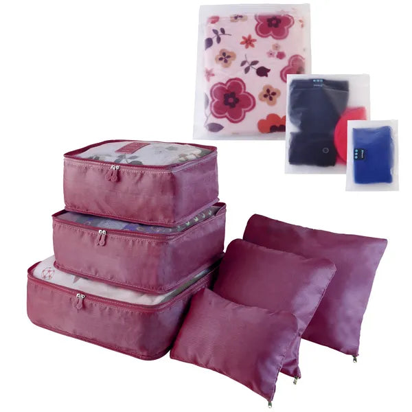 Water-Resistant Travel Storage Organizer | 9 Pcs Set