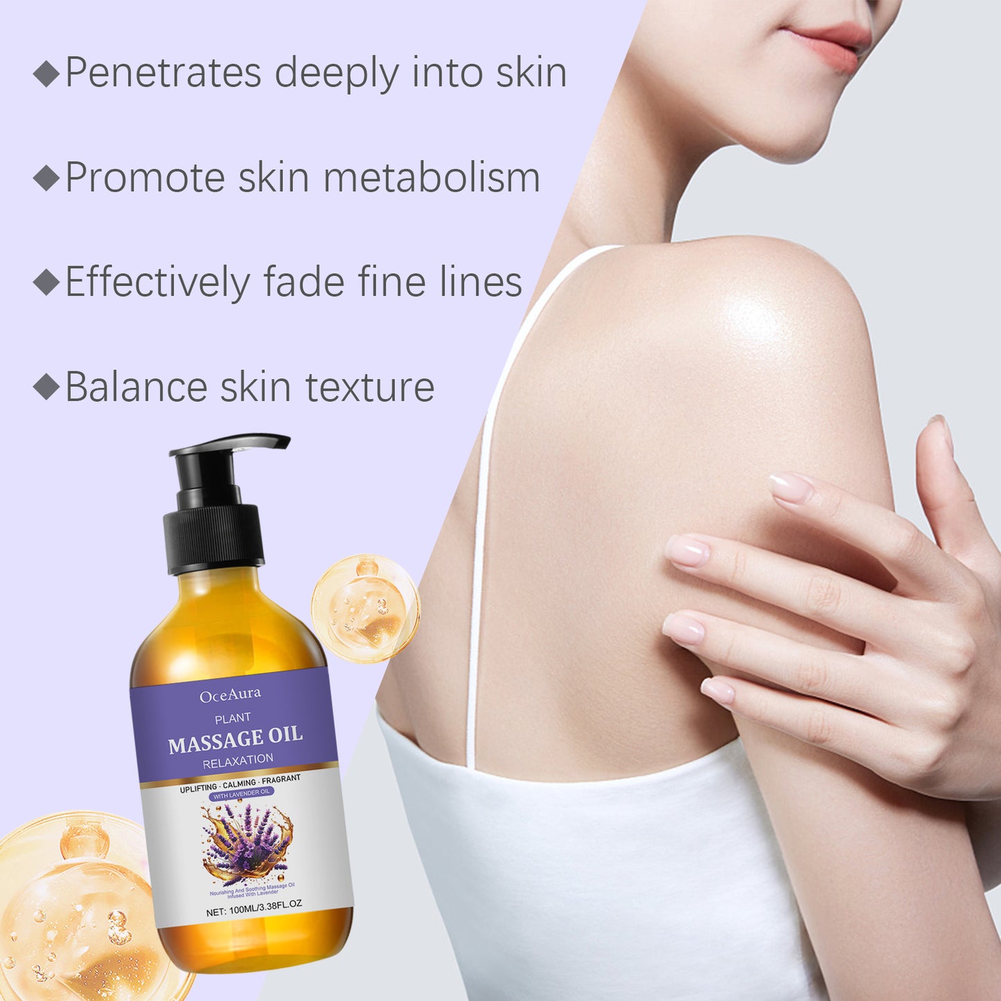 Lavender Essential Oil | Soothing Body Massage Oil