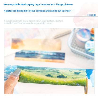 Japanese Paper Sky Theme Journal Stickers Tape