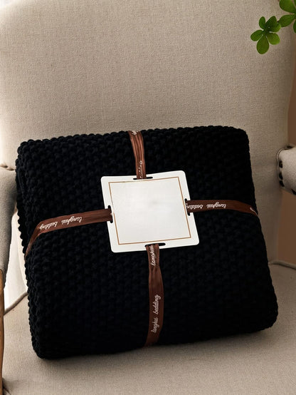 Acrylic Knitted Blanket | Geometric Pattern, 130X160CM