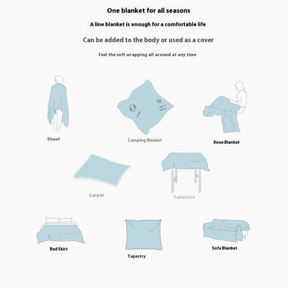 Cotton Nap Blanket | Geometric Pattern, 160 x 130CM