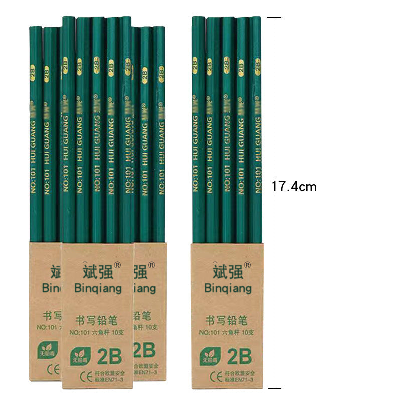 Green Rod Pencil 2B Sketch HB Painting Student Stationery