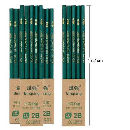 Green Rod Pencil 2B Sketch HB Painting Student Stationery