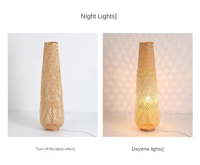 Bamboo Floor Lamp | Japanese Style, Dimmable, LED