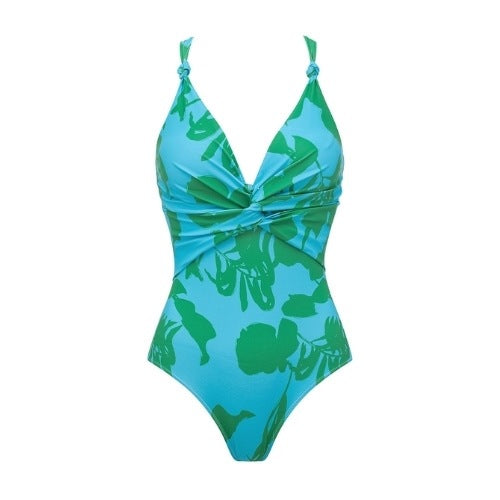 Polyamide One-Piece Swimsuit | Floral Print, Sleeveless