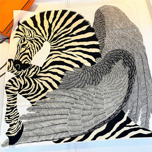 Pegasus Angel Wings Female Twill Square Scarf Headband Student Scarf