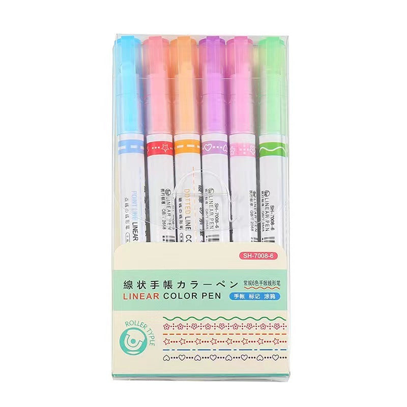 Curve Outline Pen — Roller Line Pen for Journaling