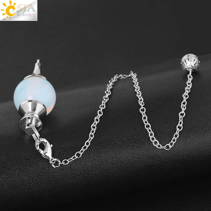 Red Agate Crystal Pendulum | CSJA Dowsing Charm Pendant