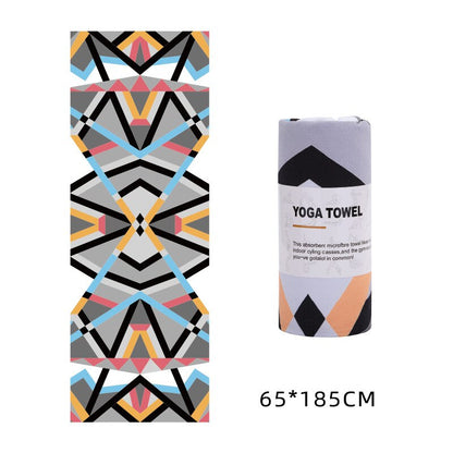 Microfiber Yoga Towel | 183x63cm, Non-Slip, Printed