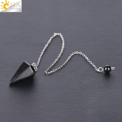 Reiki Pendulum | Small Size, Natural Stone Amulet