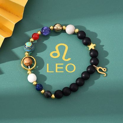 Tiger Eye Zodiac Bracelet | Natural Stone, 8mm