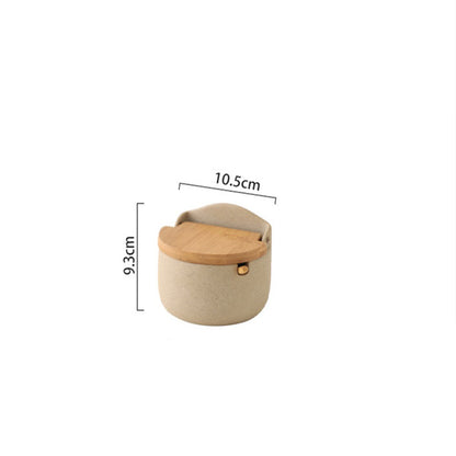 Ceramic Seasoning Jar | Clay with Bamboo Cover