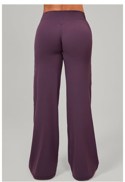 Cotton Blend Yoga Pants | High-Waisted, Straight Leg