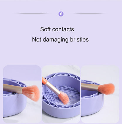 Soft Rubber Makeup Brush Cleaner | Beauty Tool & Wash Bowl