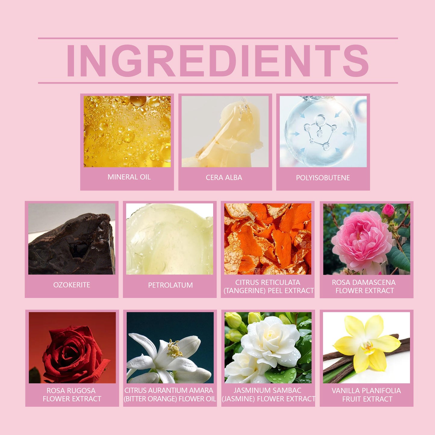 Roxelis Rose Perfumed Solid Balm Elegant Refreshing Silky Light Perfumed Portable Pocket Solid Balm