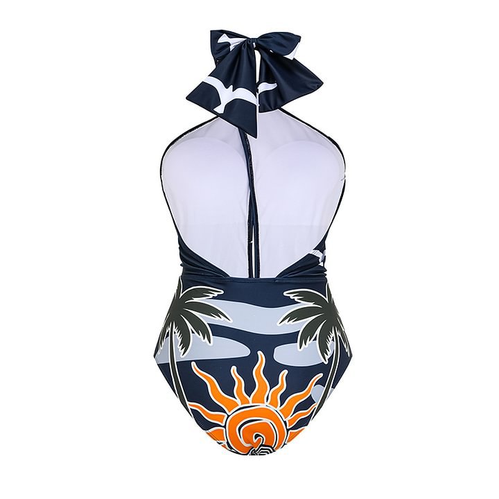 Backless Hollow Out  Strapless Sexy Bodysuit Swimsuit Set