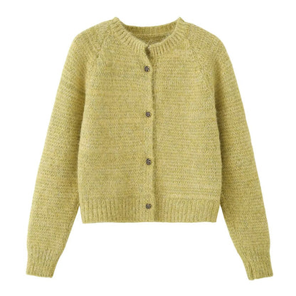 Polyester Loose Sweater Jacket | Color Block, One Size