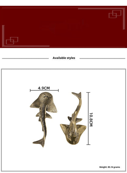 Copper Ornament | Handmade Antique-Style Stingray Figurine