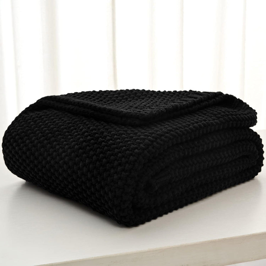 Acrylic Knitted Blanket | Geometric Pattern, 130X160CM