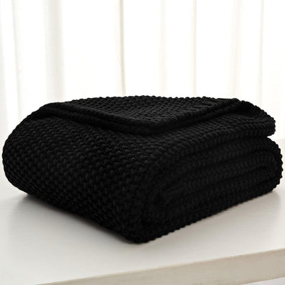 Acrylic Knitted Blanket | Geometric Pattern, 130X160CM