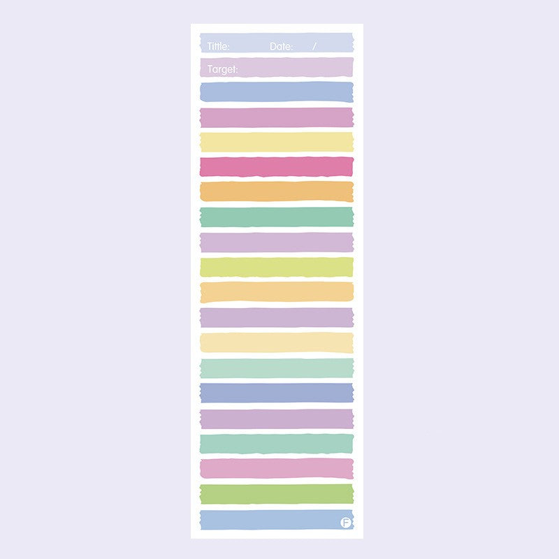 Rainbow Stripe To-Do List Notepad — Tall Pastel Planner Pad