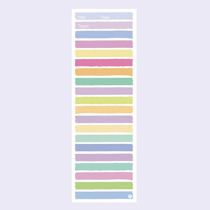 Rainbow Stripe To-Do List Notepad — Tall Pastel Planner Pad