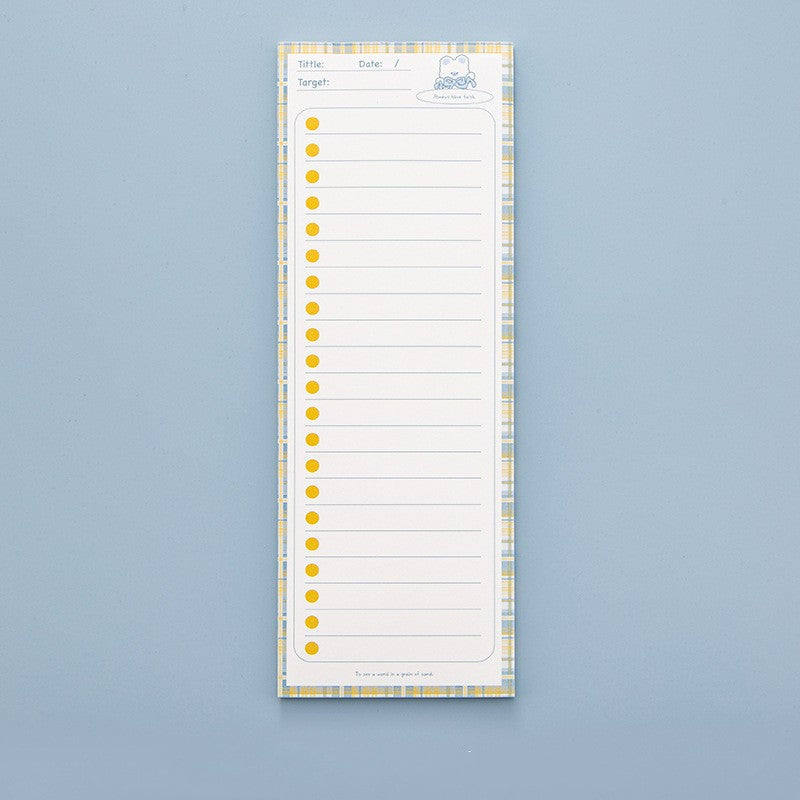 Rainbow Stripe To-Do List Notepad — Tall Pastel Planner Pad