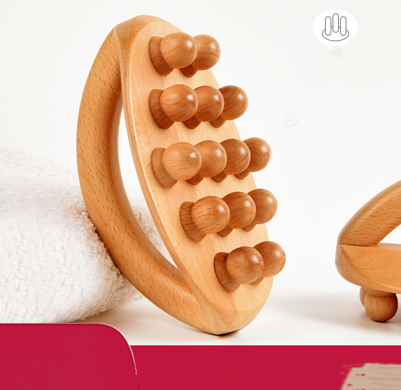 Beech Wood Body Brush | 15x10cm Massage Tool