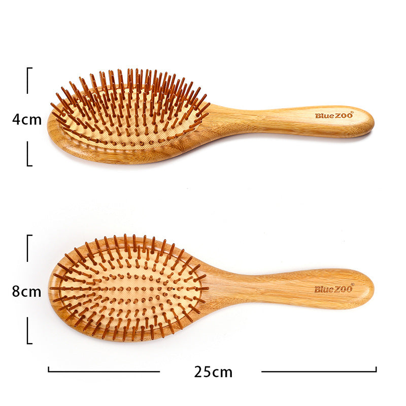 Bamboo Bristle Needle Comb | Pointed, Wood Color, 25cm