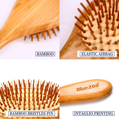 Bamboo Bristle Needle Comb | Pointed, Wood Color, 25cm