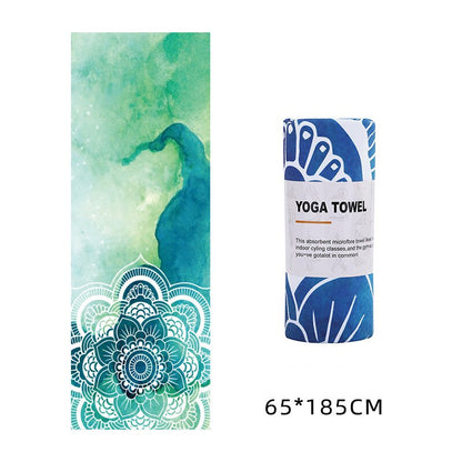 Microfiber Yoga Towel | 183x63cm, Non-Slip, Printed