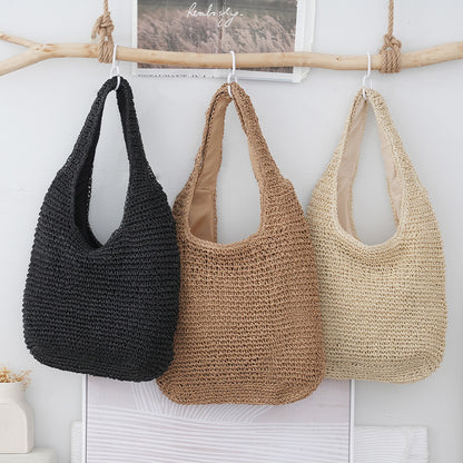 Paper Tote Bag | Black, Beige, Khaki, Urban Minimalist