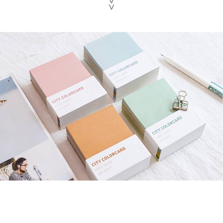 Creative city color card message memo note