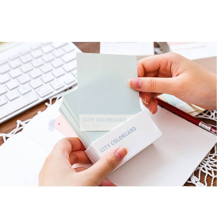 Creative city color card message memo note