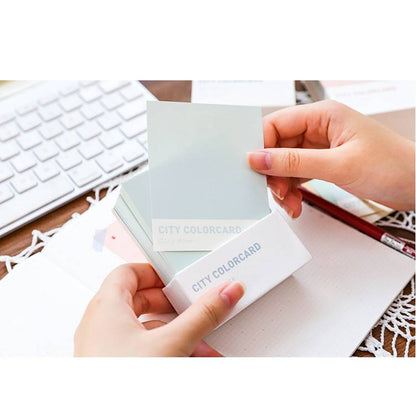 Creative city color card message memo note