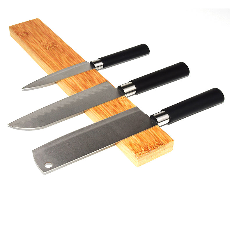 Bamboo Knife Rack | 40x6x2cm, Wall Hanging Storage